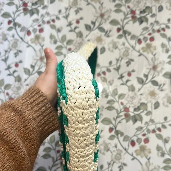 Anthropologie Striped Raffia Shoulder Bag - Picture 6 of 14